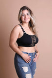 Boho Eye Lace Applique Bralette Plus Size - MeraKy Vibes