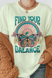 Find Your Balance Boho Vintage Graphic Tee - MeraKy Vibes