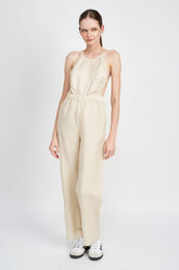 Halter Neck Jumpsuit with Open Back