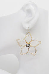 Rhinestone Flower Hook Earring - MeraKy Vibes