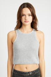Knit Racer Back Tank Top
