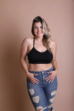 Plus Size Tattoo Mesh Racerback Bralette - MeraKy Vibes