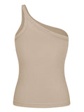 Ribbed One-Shoulder Tank - MeraKy Vibes
