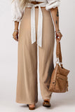 Smocked High Waist Wide Leg Pants - MeraKy Vibes
