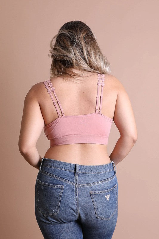 Boho Eye Lace Applique Bralette Plus Size - MeraKy Vibes