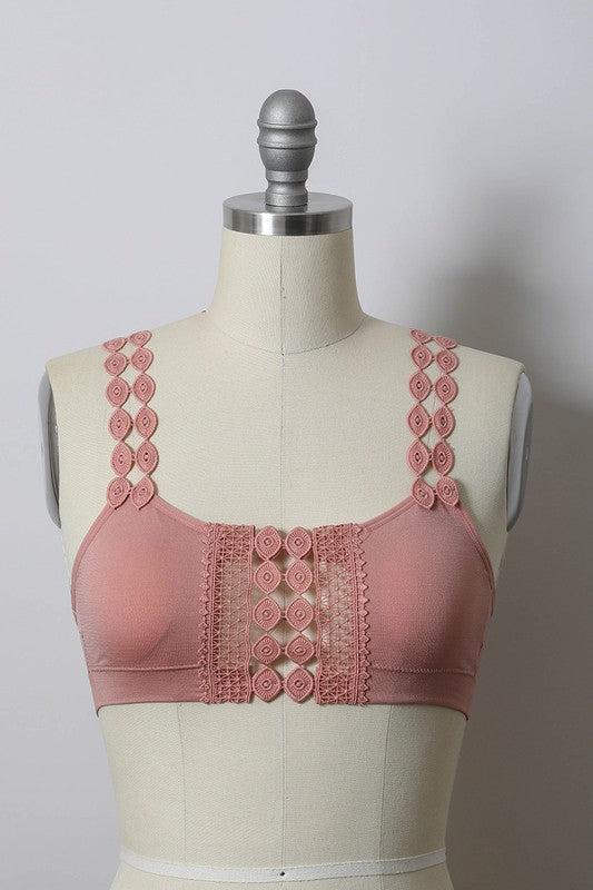 Boho Eye Lace Applique Bralette - MeraKy Vibes