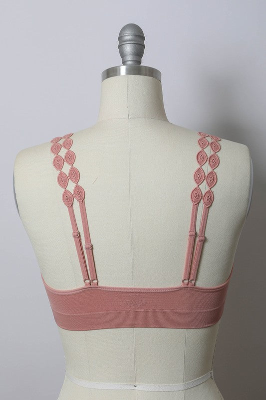 Boho Eye Lace Applique Bralette - MeraKy Vibes