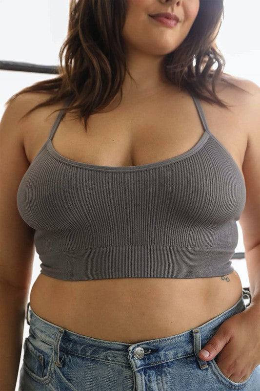 Plus Size Tattoo Mesh Racerback Bralette - MeraKy Vibes