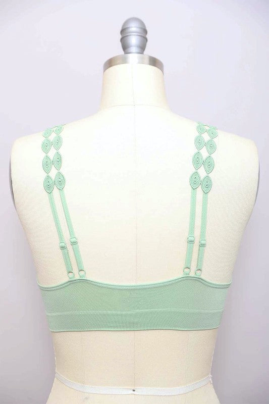 Boho Eye Lace Applique Bralette - MeraKy Vibes