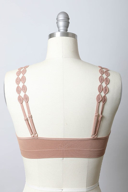 Boho Eye Lace Applique Bralette - MeraKy Vibes