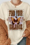 Find Your Balance Boho Vintage Graphic Tee - MeraKy Vibes