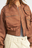 Cropped Bomber Jacket