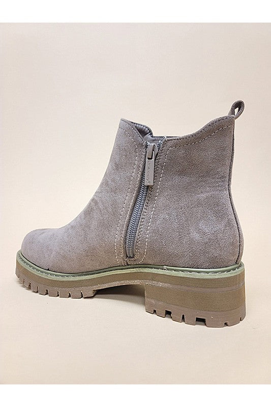 Gray Short Chelsea Boots