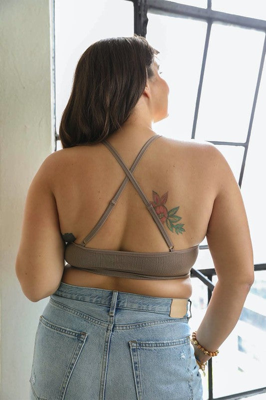 Plus Size Crochet Lace High Neck Bralette - MeraKy Vibes