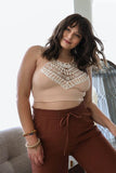 Plus Size Crochet Lace High Neck Bralette - MeraKy Vibes