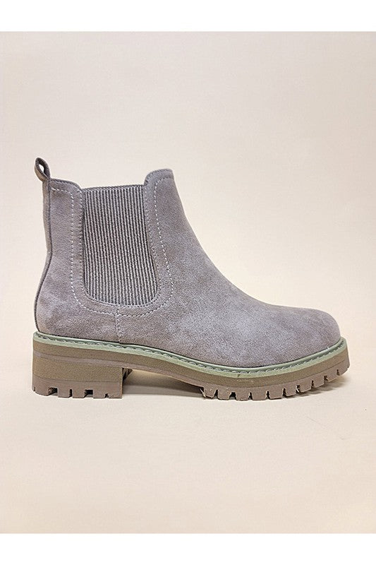 Gray Short Chelsea Boots