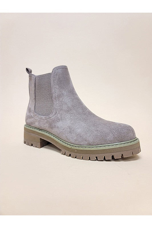 Gray Short Chelsea Boots