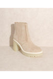Cream Anastasia Heeled Boots