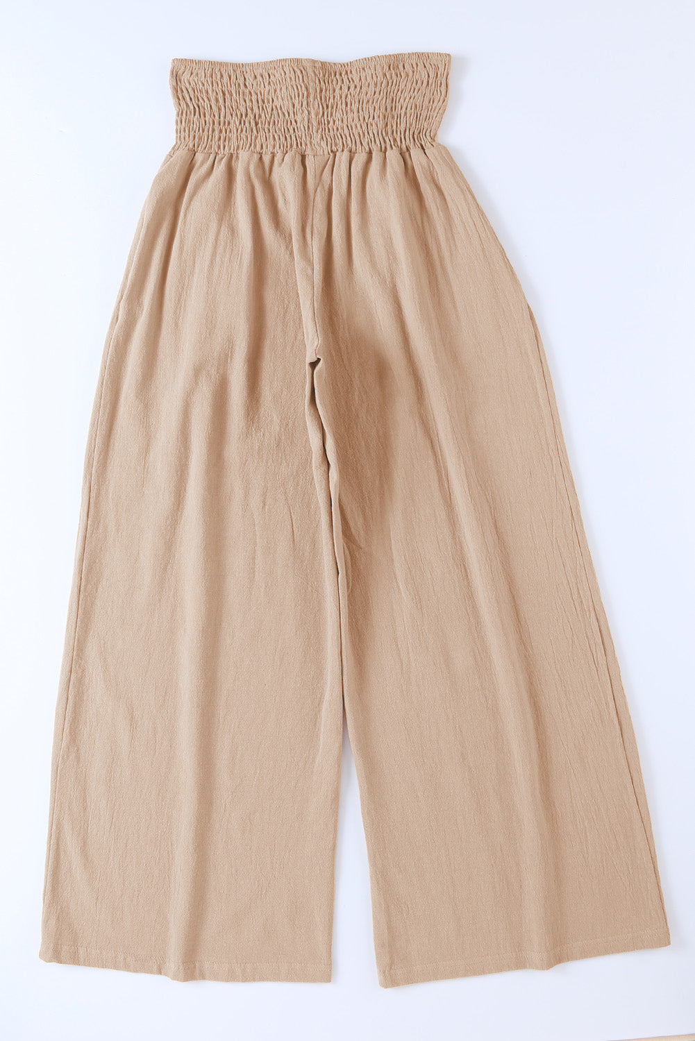 Smocked High Waist Wide Leg Pants - MeraKy Vibes