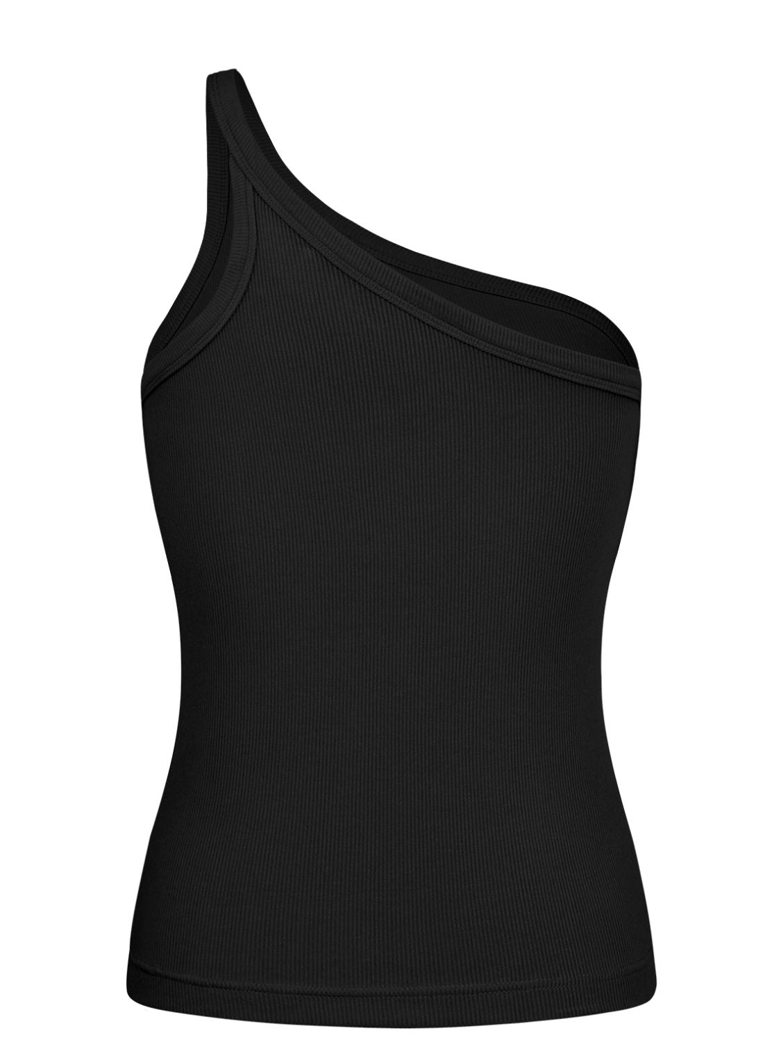 Ribbed One-Shoulder Tank - MeraKy Vibes