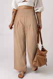 Smocked High Waist Wide Leg Pants - MeraKy Vibes