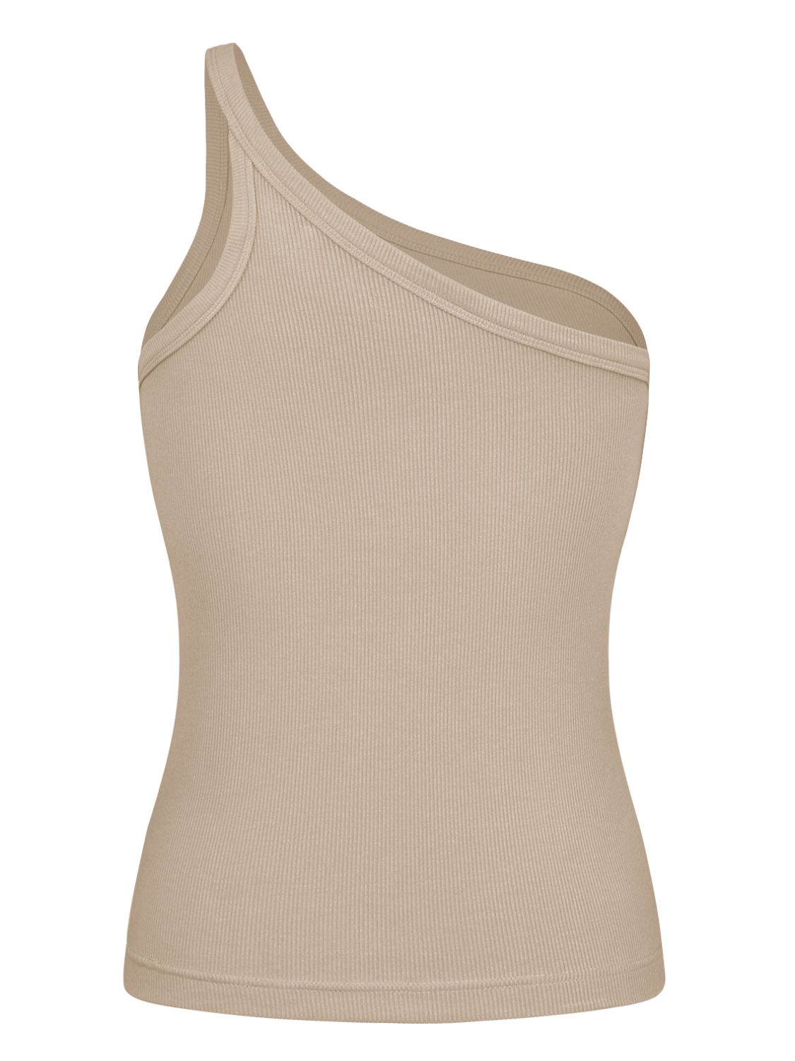 Ribbed One-Shoulder Tank - MeraKy Vibes