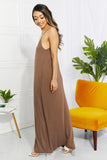 Zenana Full Size Beach Vibes Cami Maxi Dress in Mocha - MeraKy Vibes