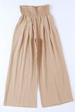 Smocked High Waist Wide Leg Pants - MeraKy Vibes